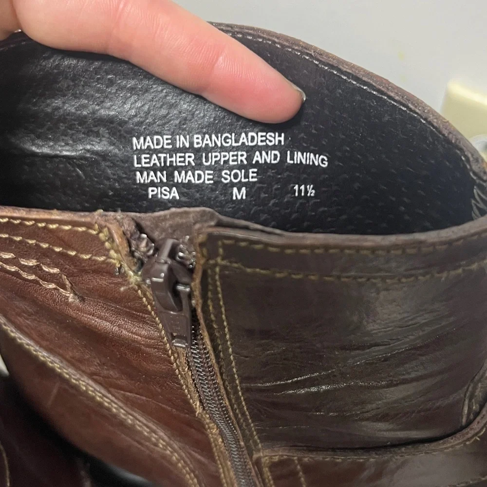 Venturini for Men Pisa Chukka Leather Boot Sz 11.5 EUC Chocolate Brown